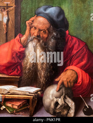 Saint Jérôme par Albrecht Durer (1471-1528), huile sur panneau, 1521 Banque D'Images