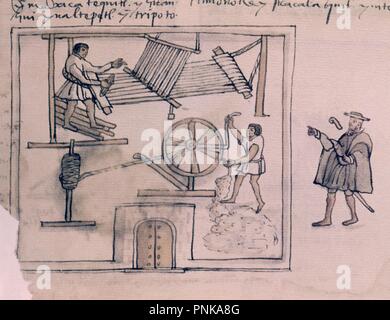 Le Codice DE OSUNA DE LOS GOBERNADORES LANA'' 1563 - FOLIO 38 C. Emplacement : BIBLIOTECA NACIONAL-COLECCION. MADRID. L'ESPAGNE. Banque D'Images