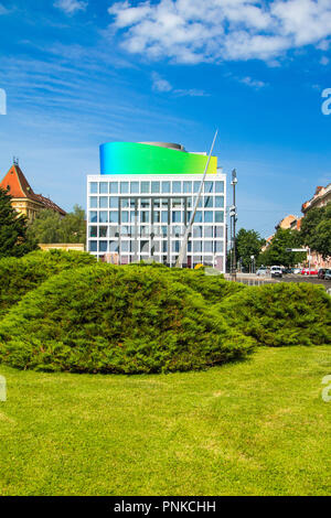 Zagreb, Croatie, nouveau bâtiment moderne de l'Académie de Musique Croate Banque D'Images