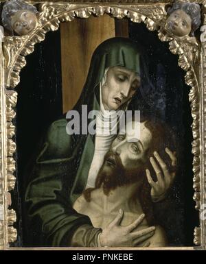 LA PIEDAD - SIGLO XVI - MANIERISMO ESPAÑOL. Auteur : MORALES, LUIS DE. Lieu : Musée Diocésain. Sigüenza. Guadalajara. L'ESPAGNE. Banque D'Images