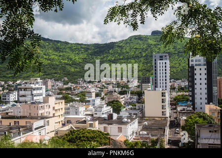 Port Louis, Maurice - le 12 février 2018 : panorama de Port Louis Maurice skyline Banque D'Images