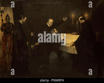 ULTIMOS MOMENTOS DE JUAN DE LANUZA (1591 - 1812). Auteur : MARCELINO UNCETA. Emplacement : Ayuntamiento. Saragosse. Saragosse Saragosse. L'ESPAGNE. Banque D'Images