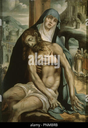 LA PIEDAD - SIGLO XVI - RENACIMIENTO ESPAÑOL. Auteur : MORALES, LUIS DE. Emplacement : CATEDRAL DE SAN JUAN BAUTISTA-musée. Badajoz. L'ESPAGNE. Banque D'Images