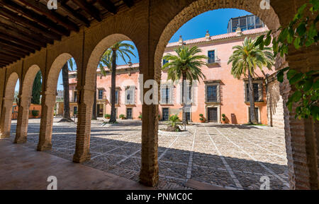 Cour intérieure, de l'Alcazar de Jerez, forteresse maure, Jerez de la Frontera, Cadiz Province, Andalusia, Spain Banque D'Images