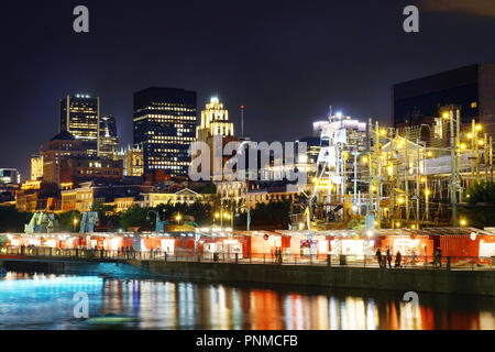 Montreal,Canada,août,2018 7.Montreal skyline at night.Credit:Mario Beauregard/Alamy Live News Banque D'Images