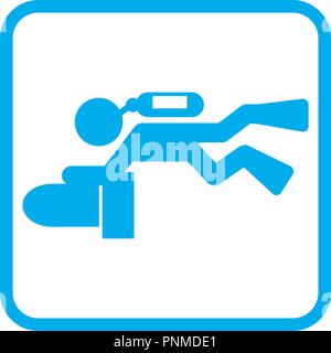 Scuba Diver scooter icône pictogramme vector illustration Illustration de Vecteur