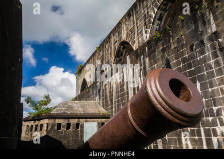 Port Louis, Maurice - Atbruary 12, 2018 : Fort Adelaide (La Citadelle), forteresse datant de l'époque coloniale française. Banque D'Images