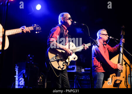 Londres, Royaume-Uni. 21 septembre 2018. Le Dodge Brothers joue le Garage le vendredi 21 septembre 2018 tenue au garage, Londres. Photo : Michael Hammond, Aly Hirji, Mark Kermode, Alex Hammond. Photo par Julie Edwards. Credit : Julie Edwards/Alamy Live News Crédit : Julie Edwards/Alamy Live News Banque D'Images