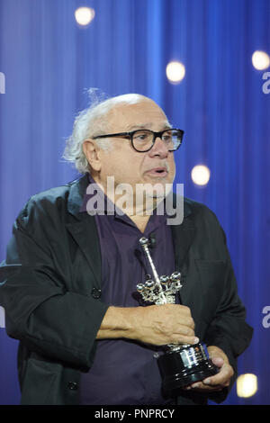 San Sebastian, Espagne. 22 Sep, 2018. Danny DeVito reçoit Donostia Award lors de la 66e Festival International du Film de San Sebastian au Palais Kursaal le 22 septembre 2018 à San Sebastian, Espagne Crédit : Jack Abuin/ZUMA/Alamy Fil Live News Banque D'Images