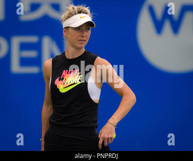 22 septembre 2018 - Elina Svitolina pratiques de l'Ukraine à la 2018 Dongfeng Motor Wuhan ouvrir le tournoi de tennis WTA Premier 5 Crédit : AFP7/ZUMA/Alamy Fil Live News Banque D'Images