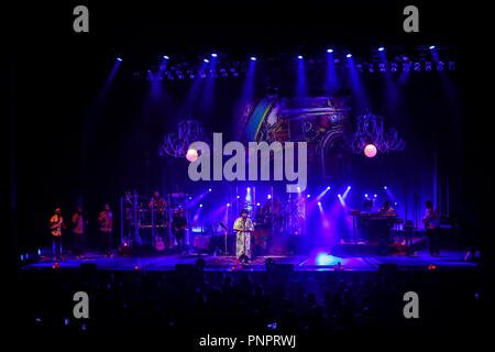 Durham, North Carolina, USA. 10 juillet, 2018. Musique Artiste JILL SCOTT effectue à Durham, Caroline du Nord dans le cadre de sa tournée 2018. Jillian'' ''Jill Scott est un chanteur et auteur-compositeur. Credit : Andy Martin Jr./ZUMA/Alamy Fil Live News Banque D'Images