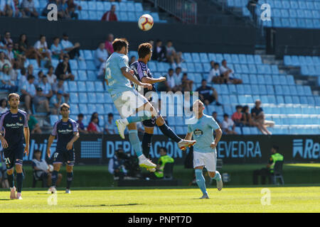 Vigo, Espagne. 22 Sept ; 2018. La Liga match entre Real Club Celta de Vigo et Real Valladolid en Balaidos stadium ; Vigo ; score final 3-3. Credit : Brais Seara/Alamy Live News Banque D'Images