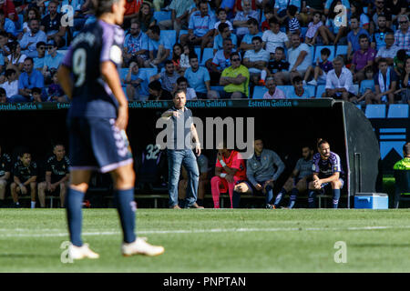 Vigo, Espagne. 22 Sept ; 2018. La Liga match entre Real Club Celta de Vigo et Real Valladolid en Balaidos stadium ; Vigo ; score final 3-3. Credit : Brais Seara/Alamy Live News Banque D'Images