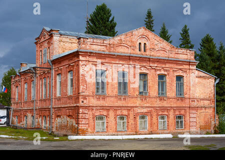 Moscow, une vieille maison en brique sur Krasnogvardeyskaya street Banque D'Images