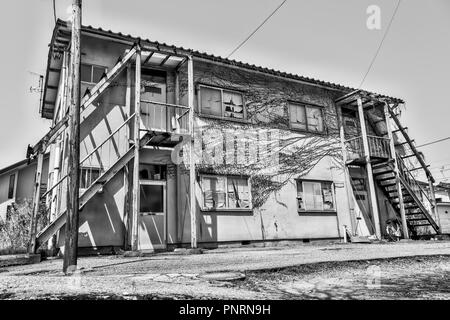 Maisons de vacances abandonné, Kanazawa, Japon Banque D'Images