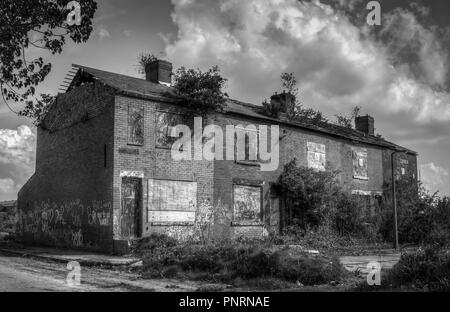 L'abandon de maisons abandonnées,Clayton, Manchester, UK Banque D'Images