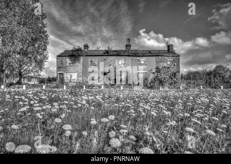 L'abandon de maisons abandonnées,Clayton, Manchester, UK Banque D'Images