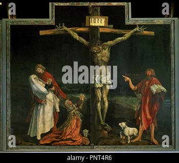 L'école allemande. Retable d'Issenheim (détail de la Crucifixion). 16e siècle. Renaissance. Musée Unterlinden, Colmar. La France. Auteur : Matthias Grünewald,. Lieu : musée Unterlinden. Colmar. La France. Banque D'Images