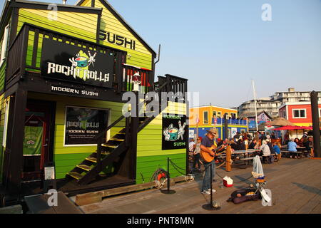 Fishermans Wharf, Victoria, île de Vancouver, BC, Canada Banque D'Images