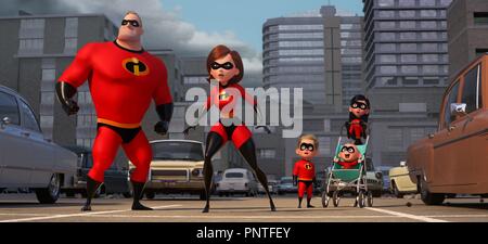 Titre original : The Incredibles 2. Titre en anglais : INDESTRUCTIBLES 2. Année : 2018. Réalisateur : Brad Bird. Credit : Pixar Animation Studios/WALT DISNEY PICTURES / Album Banque D'Images