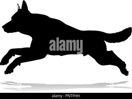 Silhouette chien Animal de compagnie Illustration de Vecteur