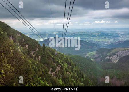 Depuis le téléphérique de Kasprowy Wierch Zakopane, Pologne Banque D'Images