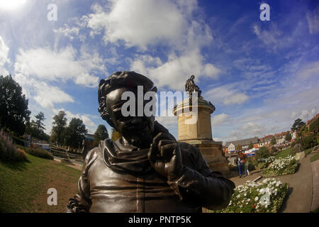 Statue de Falstaff, Gower Memorial, Stratford-upon-Avon, Warwickshire Banque D'Images