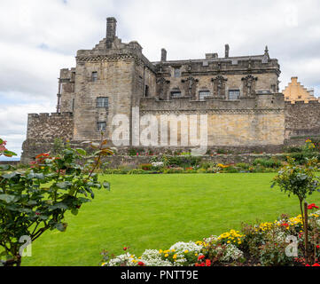 Château de Stirling de Queen Anne Garden, Écosse Banque D'Images