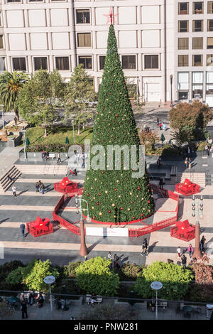 Union Square à l'époque de Noël, San Francisco Banque D'Images