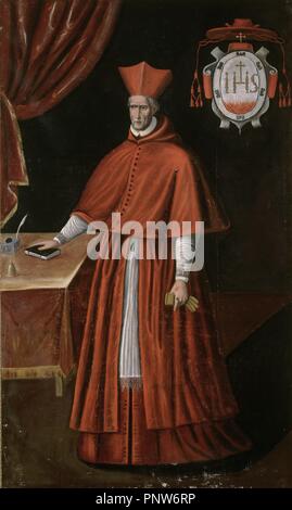 RETRATO DEL CARDENAL DON JUAN MARTINEZ SILICEO - FINALES DE SIGLO XVI - OLEO/LIENZO - 180x148 cm. Auteur : ANONIMO ESPAÑOL. Lieu : COLLÈGE DE NOBLES demoiselles. Toledo. L'ESPAGNE. Banque D'Images