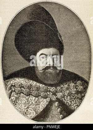 Ba'thory, Stephen I (1533-1586). Roi de Pologne (1575-1586). La gravure. Banque D'Images