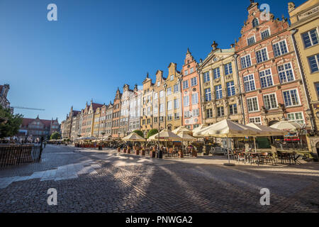 Vue sur la place de la vieille ville de Gdansk Banque D'Images