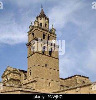 L'Espagne. La Rioja. Calahorra. Tour de la cathédrale de Saint Mary. 16ème-17ème siècles. Banque D'Images