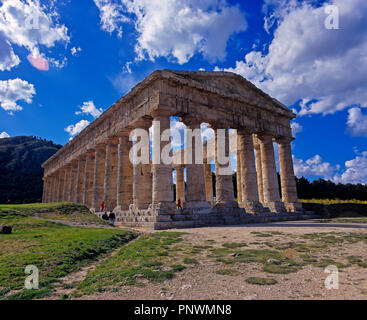 Temple grec de Ségeste - 5ème siècle BC. La Sicile. L'Italie. L'Europe Banque D'Images