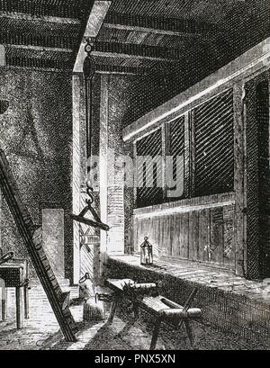 Inquisition. Salle de torture. 16e siècle. La gravure en Germanie. Banque D'Images