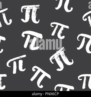 Symbole Pi seamless pattern vector illustration. Des croquis dessinés à la main, signes mathématiques Grunge et les formules, Vector illustration. Illustration de Vecteur