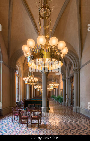 Couloir et salon à l'extérieur de la Chambre du Sénat du New York State Capitol Building à Albany, New York Banque D'Images