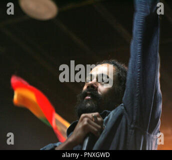 Damian Marley, fils cadet de raggae légende Bob Marley, se produit en concert à l'Amphithéâtre de Pompano Beach à Pompano Beach, Floride le 22 août 2010. Banque D'Images