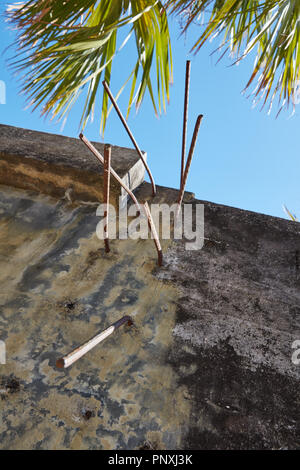 Vestiges de l'usine de traitement de l'eau à l'ancien Camp Murphy, une guerre mondiale ère 2 camp d'entraînement pour la 801st Formation Signal Regiment de l'Armée américaine Banque D'Images