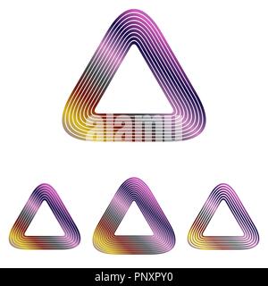Triangle Color line set design de logo Illustration de Vecteur