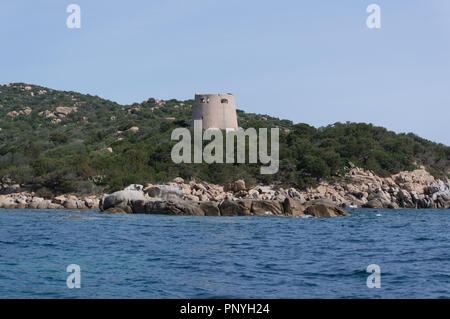 Tour espagnole sur la côte de la Sardaigne. Italie Banque D'Images