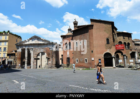 Le Porticus Octaviae dans Martius Camput à Rome. Banque D'Images