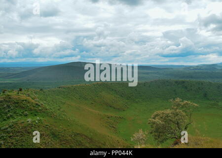 Couchage randonnée warrior colline au bord du lac Elementaita, Naivasha, vallée du Rift, Kenya Banque D'Images