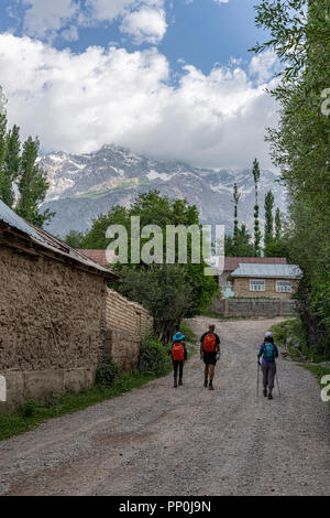 Arslanbob dans l'ambiance du sud-ouest des montagnes de la Fergana Kirghizistan Banque D'Images