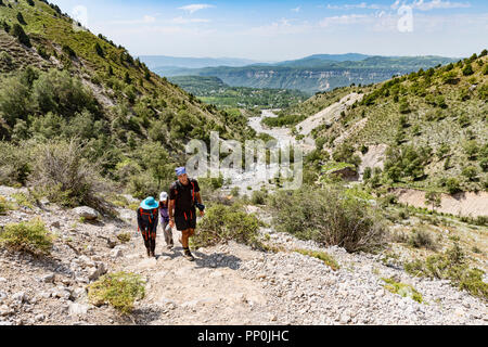 Arslanbob dans l'ambiance du sud-ouest des montagnes de la Fergana Kirghizistan Banque D'Images