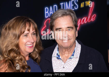 Hollywood, Etats-Unis. 22 Sep, 2018. Beau Bridges et Wendy Deruelle Ponts assiste à la première de la 20th Century Fox's "mauvaise fois au El Royale' au théâtre chinois de Grauman le 22 septembre 2018 à Hollywood, Californie. Crédit : l'accès Photo/Alamy Live News Banque D'Images