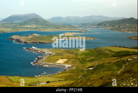 L'île de Valentia (en gaélique Dairbhre), à l'ouest de l'Irlande. Iveragh (comté de Kerry). Situé à pont de Portmagee. Ferry Sewen Banque D'Images