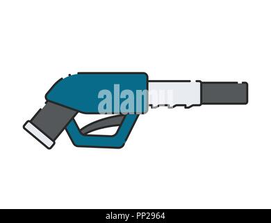 Icône du pistolet de la pompe à carburant. Essence automobile. Illustration vectorielle. Illustration de Vecteur