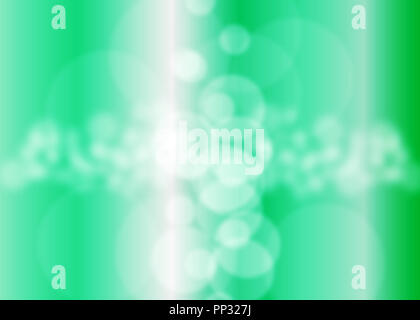 Bokeh abstract background dans le vert - l'arrière-plan flou flou artistique avec bulles Banque D'Images