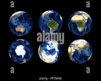 La planète terre avec quelques nuages. autour du monde. Éléments de droit sont meublées par la NASA Banque D'Images